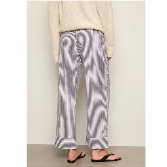 Alex Mill Riley Striped Cotton Wide Leg Pants Blue White XS - Picture 2 of 9